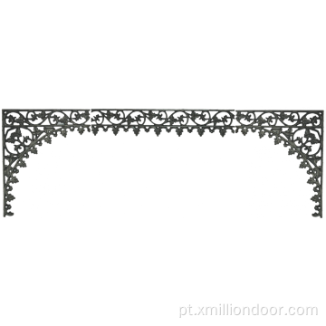 Portão de cerca ornamental de ferro forjado